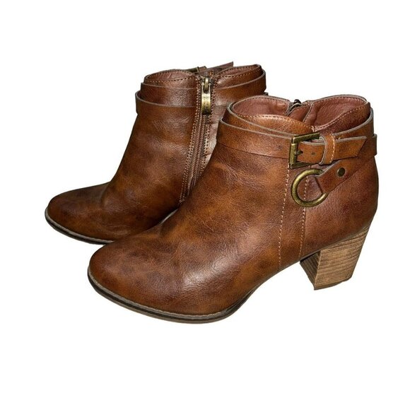 Michael by Michael Shannon Women's Size 8 Ankle Booties Faux Leather Western - Picture 4 of 8